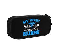 IUBBKI My Heart Belongs to APPencil Bag Grande capacité Double Couche Office School Portable Pencil Case