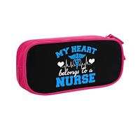 IUBBKI My Heart Belongs to APPencil Bag Grande capacité Double Couche Office School Portable Pencil Case