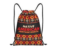 IUBBKI Native American Heritage Mois Sac à dos à cordon étanche Sac de plage Sac de sport Petit sac à dos de voyage Sac à dos de sport pour femmes hommes