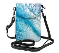 IUBBKI Ocean Waves Porte-monnaie pour téléphone portable - Petit portefeuille en cuir à bandoulière pour femmes Sac à bandoulière pour carte de transport Cosmétiques
