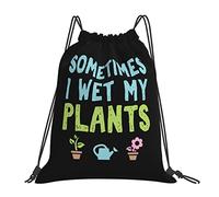 IUBBKI Parfois, je mouille mes plantes Draw String Backpack Sac à dos portable unisexe, pour les voyages sportifs à l'école