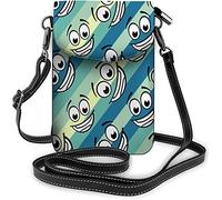 IUBBKI Petit porte-monnaie en cuir Pu pour téléphone portable Happy Halloween PumpkinZombie Bat Cat Momie Sacs à bandoulière Portefeuille de voyage