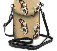IUBBKI Petit sac à main en cuir Pu pour téléphone portable Big White Dark Head Ferocity Tiger Open Mouth Sacs à bandoulière Portefeuille de voyage
