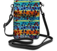IUBBKI Petit sac à main en cuir Pu pour téléphone portable Big White Dark Head Ferocity Tiger Open Mouth Sacs à bandoulière Portefeuille de voyage