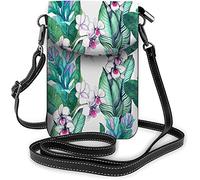 IUBBKI Petit sac à main en cuir Pu pour téléphone portable Big White Dark Head Ferocity Tiger Open Mouth Sacs à bandoulière Portefeuille de voyage