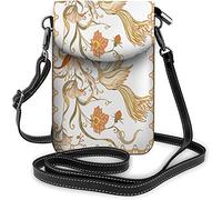 IUBBKI Petit sac à main en cuir Pu pour téléphone portable Big White Dark Head Ferocity Tiger Open Mouth Sacs à bandoulière Portefeuille de voyage