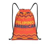 IUBBKI Philippin américain mois du patrimoine sac à dos à cordon étanche sac de plage sac de sport petit sac à dos de voyage sac à dos de sport pour femmes hommes