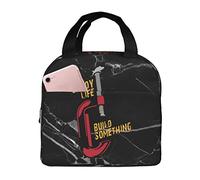IUBBKI Profitez de la vie Construisez quelque chose Sacs à lunch Boîte à lunch isolée avec sac fourre-tout isotherme réutilisable pour la plage de pique-nique