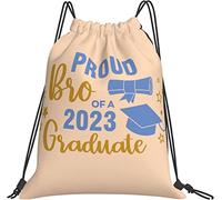 IUBBKI Prond Brother of A Class of 2023 Diplômé Sac à Dos, Gym Bag Sackpack String Pochette de Rangement pour Gym Sports Yoga Voyage Femmes Hommes