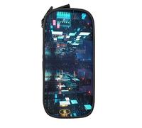 IUBBKI Punk Moderne Ville Porte-Crayon Grande capacité Durable Crayon Poche Stockage Stylo Sac avec Fermeture éclair Pochette boîte étui Stationnaire