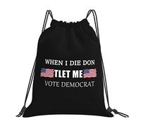 IUBBKI Quand je meurs ne me laisse pas voter démocrate sac à dos à cordon étanche sac à dos de sport sac de sport