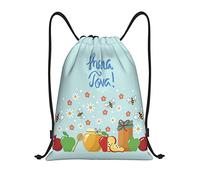IUBBKI Rosh Hashanah Sac à dos à cordon étanche Sac de plage Sac de sport Petit sac à dos de voyage Sac à dos de sport pour femmes hommes