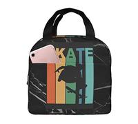 IUBBKI Skateboard Skater Lunch Bags Boîte à lunch isolée avec sac fourre-tout isotherme réutilisable pour la plage de pique-nique