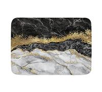 IUBBKI Tapis de porte de sol, paillasson antidérapant, fond créatif, texture marbre doré, paillasson pour patio, bureau, entrée 40 x 60 cm
