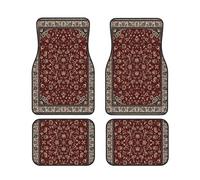 IUBBKI Tapis de Sol Avant et arrière de Voiture en Tapis Oriental Rouge Rouille, Tapis de Voiture, Ensemble Complet de 4 Tapis, Protection Toutes Saisons