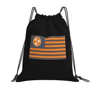 IUBBKI Tennessee Tri-Star Sac à dos avec cordon de serrage Noir Sac de sport Sac de sport Sac à dos pour homme femme enfant