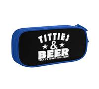 IUBBKI Titties and Beer C'est Pourquoi Je suis Ici Trousse à Crayons Grande capacité Double Couche Bureau École Portable Trousse à Crayons