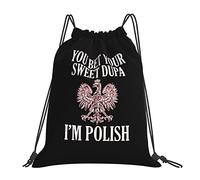 IUBBKI You Bet Your Dupa I'M Polish 14 x 16 en sac à dos à cordon léger sac de sport étanche sac de basket