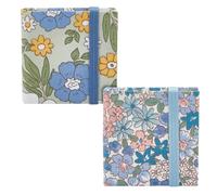 iubfegt 2 Pièces Mini Carnet de Croquis Aquarelle 2,4x2,4 Pouces 300g Couverture en Tissu Carré Portable Petit Carnet de Croquis Aquarelle 40 Pages