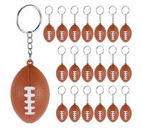 iubfegt Lot de 20 Porte-CléS Ballon de Rugby pour Les FêTes,Balle Anti-Stress de Rugby,RéCompense de Scolaire,DéCorations de Centre de Table de Sport
