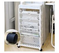 IUBGFTO Chariot de Rangement Roulant, étagère Mobile Mince avec roulettes, étagère de Bureau Mobile Polyvalente pour Salle de Classe, étagère à 5 Niveaux