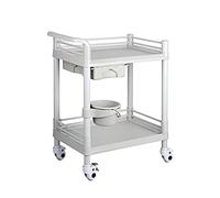 IUBGFTO Diables Chariot de Rangement de Cuisine Chariot ABS Chariot de Service Utilitaire, Chariot de Salon de beauté avec tiroir, poignées, Seau à saleté
