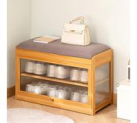 IUBGFTO Meuble à Chaussures en Bambou pour entrée, Rangement pour Chaussures, couloirs, Chambres à Coucher, passerelle (A 70 x 32 x 43 cm)