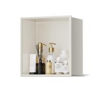 IUBGFTO Niche de Douche en Acier Inoxydable Mat, Niche Murale encastrée, Pas Besoin de carrelage, étagère de Rangement de Douche, Niche de Salle de Bain (Blanc 12,6 x 4,9 x 12,6 Pouces)
