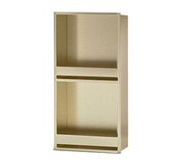IUBGFTO Niche de Douche, Rangement encastré en Acier Inoxydable, Pas Besoin de carrelage, Niche Murale pour Toilettes, Cuisine, Chambre à Coucher, étagère de Salle de Bain (doré 320 x 620 x 125 mm)