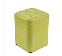 IUBGFTO Petit Tabouret Ottoman en Cuir ciré à l'huile, Repose-Pieds, Repose-Pieds, Banc Court, Repose-Pieds, Chaise, siège de canapé, Tabouret à Chaussures (Vert Grand)