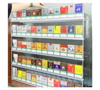 IUBGFTO Présentoir à Cigarettes, Support à Cigarettes Mural Transparent en Acrylique, Plateau Poussoir Automatique pour Cigarettes pour comptoir de Vente au détail (Transparent 68 x 27 x 80 cm)