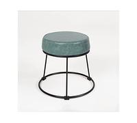 IUBGFTO Tabouret Ottoman avec siège Souple, Petit Tabouret d'appoint, Repose-Pieds de Salle à Manger, Pieds en Fer en métal, Tabouret de vanité, Tabouret de Salon (Vert)