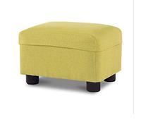 IUBGFTO Tabouret Ottoman en Bois Massif, Confortable, Amovible et Lavable, en Tissu, pour Bureau, Salon, Tabouret à Chaussures (Vert)