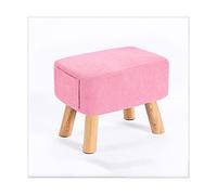 IUBGFTO Tabouret Ottoman en Bois Massif et Petit Repose-Pieds pour Changer de Chaussures, Banc, canapé Bas, Chaise, Repose-Pieds pour Le Salon, Tabouret à Chaussures (Rose Petit)