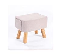 IUBGFTO Tabouret Ottoman en Bois Massif et Petit Repose-Pieds pour Changer de Chaussures, Banc, canapé Bas, Chaise, Repose-Pieds pour Le Salon, Tabouret à Chaussures (Kaki Petit)