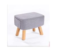 IUBGFTO Tabouret Ottoman en Bois Massif et Petit Repose-Pieds pour Changer de Chaussures, Banc, canapé Bas, Chaise, Repose-Pieds pour Le Salon, Tabouret à Chaussures (Naturel Petit)