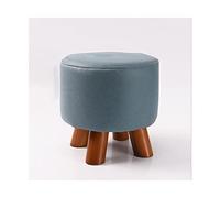 IUBGFTO Tabouret Ottoman en Bois Massif, Repose-Pieds de Maison, Banc de Salon, Table Basse, Chaise Basse, Repose-Pieds Rond, Tabouret à Chaussures (Moyen)