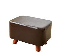IUBGFTO Tabouret Ottoman en Cuir de Couleur Unie, Petite Banquette Tendance, Changement de Chaussures, Repose-Pieds pour Salon, Chambre à Coucher, Tabouret à Chaussures (Marron)