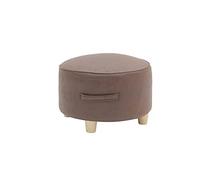 IUBGFTO Tabouret Ottoman en Cuir pour Changer de Chaussures, Repose-Pieds, Table Basse, Petit Banc, Ottoman, Salon, Chambre à Coucher, Tabouret à Chaussures (Marron, Petit)