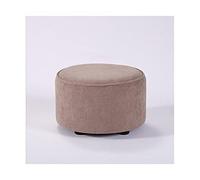 IUBGFTO Tabouret Ottoman en Tissu pour canapé, Tabouret Bas en Bois Massif, Tabouret à Langer Nordique créatif, Petit Repose-Pieds, Tabouret à Chaussures de Salon (Marron Petit)