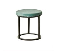 IUBGFTO Tabouret Ottoman Nordique Petit Tabouret Rond Tabouret de Maquillage Repose-Pieds Ottoman Moderne Minimaliste Tabouret à Langer Salon Tabouret à Chaussures (Bleu)