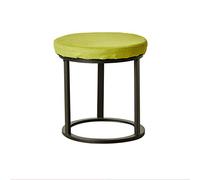 IUBGFTO Tabouret Ottoman Nordique Petit Tabouret Rond, Tabouret de Maquillage, Repose-Pieds, Tabouret à Langer Moderne Minimaliste, Tabouret à Chaussures de Salon (Vert)