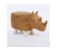 IUBGFTO Tabouret Ottoman Repose-Pieds et poufs en Forme d'animaux, Petit Repose-Pieds en Bois, Pouf de Dessin animé, Tabouret créatif et Mignon, Cadeaux, Tabouret à Chaussures (Jaune)