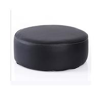 IUBGFTO Tabouret Ottoman Rond et Ottomans - Créativité Tendance - Table Basse avec Tapis de Pied antidérapant - Tabouret de Salle à Manger pour Coussin de canapé, Tabouret à Chaussures (Noir Petit)