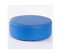 IUBGFTO Tabouret Ottoman Rond et Ottomans - Créativité Tendance - Table Basse avec Tapis de Pied antidérapant - Tabouret de Salle à Manger pour Coussin de canapé, Tabouret à Chaussures (Bleu Petit)
