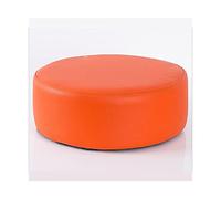 IUBGFTO Tabouret Ottoman Rond et Ottomans - Créativité Tendance - Table Basse avec Tapis de Pied antidérapant - Tabouret de Salle à Manger pour Coussin de canapé, Tabouret à Chaussures (Orange Petit)