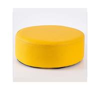 IUBGFTO Tabouret Ottoman Rond et Ottomans - Créativité Tendance - Table Basse avec Tapis de Pied antidérapant - Tabouret de Salle à Manger pour Coussin de canapé, Tabouret à Chaussures (Jaune Petit)