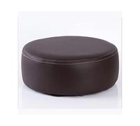 IUBGFTO Tabouret Ottoman Rond et Ottomans - Créativité Tendance - Table Basse avec Tapis de Pied antidérapant - Tabouret de Salle à Manger pour Coussin de canapé, Tabouret à Chaussures (Marron Petit)