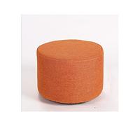 IUBGFTO Tabouret Ottoman Rond, siège de Table Basse avec Pieds antidérapants, Repose-Pieds, canapé, Chaise, Banc, tabourets rotatifs, Tabouret à Chaussures (Orange Petit)
