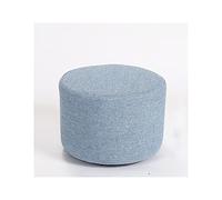 IUBGFTO Tabouret Ottoman Rond, siège de Table Basse avec Pieds antidérapants, Repose-Pieds, canapé, Chaise, Banc, tabourets rotatifs, Tabouret à Chaussures (Bleu Petit)